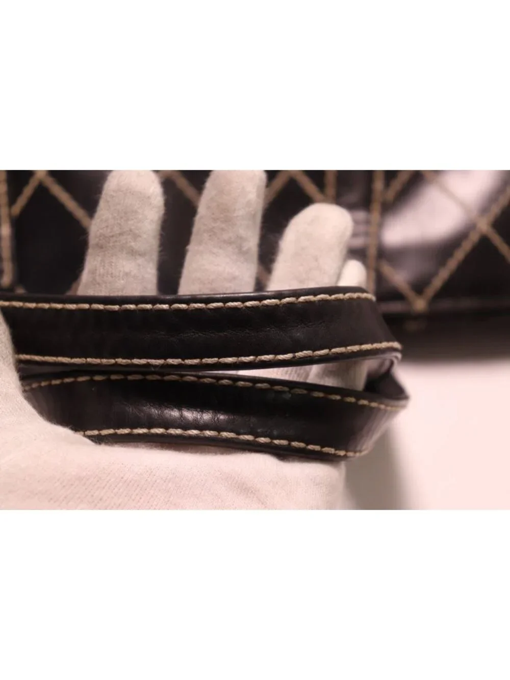 Chanel Leather Wild Stitch Tote Bag